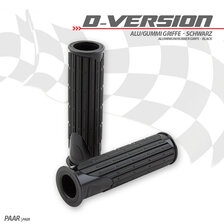 HS MOTO GUMOVÉ GRIPY D-VERSION ČIERNE 22 MM