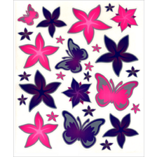 QUATTROERRE NÁLEPKA MOTÝLE A KVETY