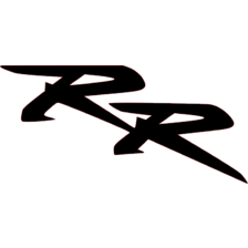 QUATTROERRE NÁLEPKA RR 15CM - ČIERNA