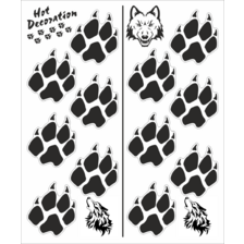 QUATTROERRE NÁLEPKA STOPY VLKA ČIERNE