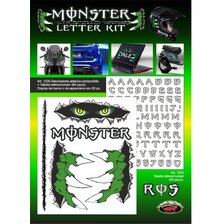 QUATTROERRE NÁLEPKY MONSTER KIT S PÍSMENAMI