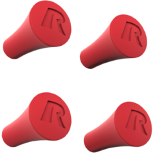 RAM MOUNT NÁHRADNÉ ČIAPOČKY ČERVENÉ 4X