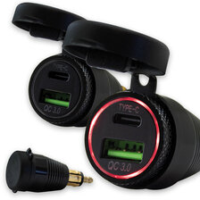 HS MOTO DUÁLNY ADAPTÉR USB 3.0