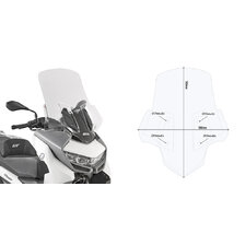 GIVI PLEXI TRANSPARENTNÉ BMW C 400 GT (19-23) 5132DT