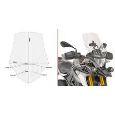 GIVI PLEXI ŠTÍT BMW G 310 GS (17-23) D5126ST