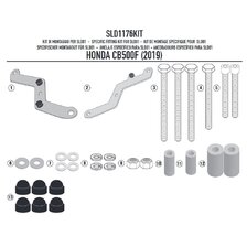 GIVI MONTÁŽNA SADA PRE PADACIE PROTEKTORY SLD01 NA HONDA CB 500 F (19-20) SLD1176KIT