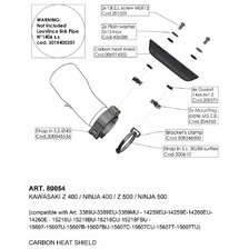 LEO VINCE TEPELNÝ ŠTÍT KAWASAKI NINJA/Z 500/SE (24-25) / NINJA/Z 400 (18-23)