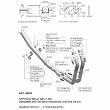 LEO VINCE VÝFUKOVÉ POTRUBIE KAWASAKI NINJA 400 (18-23) / Z 400 (19-23) / NINJA/Z 500/SE (24-)