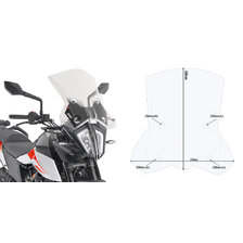 GIVI PLEXI KTM 390 ADVENTURE / 790 ADVENTURE/R /890 ADVENTURE 7710DT