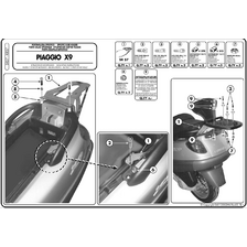GIVI DRŽIAK KUFRA PIAGGIO X9 SR57