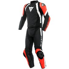 DAINESE DVOJDIELNA KOMBINÉZA AVRO 4 BLACK-MATT/FLUO RED/WHITE