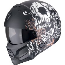 SCORPION PRILBA EXO-COMBAT II GENESIS MATT BLACK-WHITE-GOLD