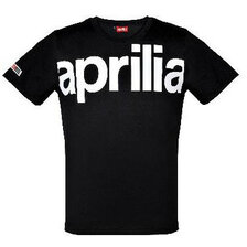 PVGA APRILIA TRIČKO BIG LOGO ČIERNE PÁNSKE XL