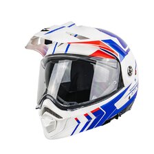 SCORPION PRILBA ADX-2 LEWIS BIELA-MODRÁ-ČERVENÁ