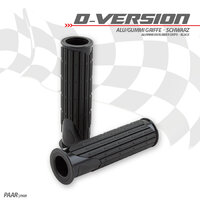 HS MOTO GUMOVÉ GRIPY D-VERSION ČIERNE 22 MM