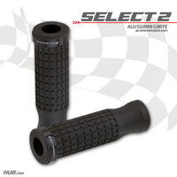 HS MOTO GUMOVÉ GRIPY SELECT2 ČIERNY PRSTEŇ 22 MM