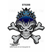 MOTOGRAFIX NÁLEPKA FLAMING SKULL