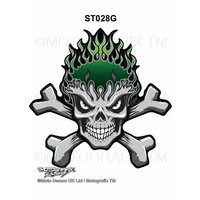 MOTOGRAFIX NÁLEPKA FLAMING SKULL