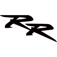 QUATTROERRE NÁLEPKA RR 15CM - ČIERNA