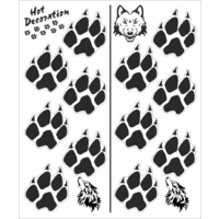 QUATTROERRE NÁLEPKA STOPY VLKA ČIERNE