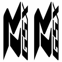 QUATTROERRE NÁLEPKY GSX-R ČIERNE 2KS