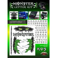 QUATTROERRE NÁLEPKY MONSTER KIT S PÍSMENAMI