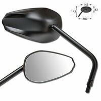 HS MOTO SPÄTNÉ ZRKADLO COMO