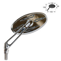 HS MOTO SPÄTNÉ ZRKADLO OVAL