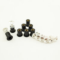 HS MOTO SKRUTKY DO KAPOTÁŽE 8 KS STRIEBORNÉ