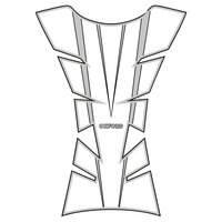 OXFORD NÁLEPKA NA NÁDRŽ SHEER ARROW SIVÁ