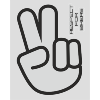QUATTROERRE NÁLEPKA MOTO - RESPECT FOR BIKERS