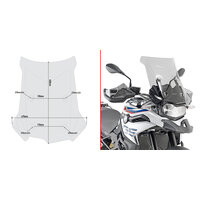 GIVI PLEXI ŠTÍT ZATMAVENÝ BMW F 750/850 GS (18-23) D5127S