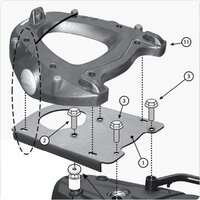 GIVI DRŽIAK KUFRA BMW F 650 GS/F 800 GS (08-17)/F 700 GS (13-17)/F 800 GS ADVENTURE (13-18) SR5107