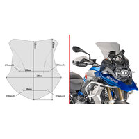 GIVI PLEXI BMW R1200 GS (13-18)/ADVENTURE (14-18) / R1250 GS/ADV (19-23) 5124D
