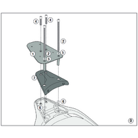 GIVI DRŽIAK KUFRA KYMCO AGILITY 300 R16 (19-23) SR6114