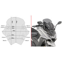 GIVI PLEXI KYMCO AK 550 (17-22) D6110S