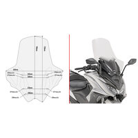 GIVI PLEXI KYMCO AK 550 (17-22) D6110ST
