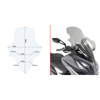 GIVI PLEXI KYMCO XCITING 400i (13-17) D6104ST