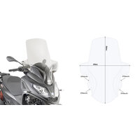 GIVI PLEXI PIAGGIO MP3 300 HPE (19-23) D5614ST