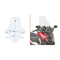GIVI PLEXI SYM JOIRIDE 300 (22-23) / JOYMAX Z 300 (19-20)/Z+ 300 (21-23) / CRUISYM 300 (17-23) 7056DT
