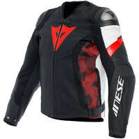 DAINESE KOŽENÁ BUNDA AVRO 5 BLACK/RED LAVA/WHITE