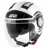 GIVI PRILBA AIR JET 11.1 GRAPH. ROUND WHITE / BLACK