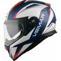 VEMAR PRILBA ZEPHIR LUNAR DEEP BLUE/WHITE/RED (D)