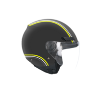 SHIRO PRILBA SH-62 BURGEE MATT BLACK FLUO