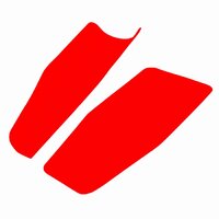 HS MOTO UNIVERZÁLNY PLECHOVÝ SKLADACÍ LIEVIK ČERVENÝ