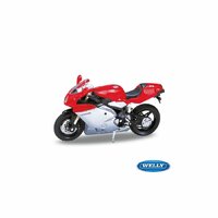 WELLY MODEL 1:18 MV AGUSTA F4S 1+1 ČERVENO-STRIEBORNÁ