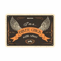 OXFORD PLAKETA BIKER CHICK WITH CLASS