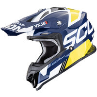 SCORPION PRILBA VX-16 EVO AIR ANALOG WHITE/BLUE/YELLOW
