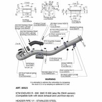 LEO VINCE VÝFUKOVÉ POTRUBIE KTM 690 SMC/ENDURO R (19-24) / GASGAS ES/SM 700 (22-24)