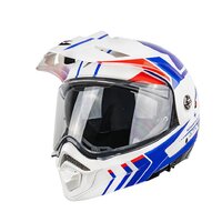 SCORPION PRILBA ADX-2 LEWIS BIELA-MODRÁ-ČERVENÁ